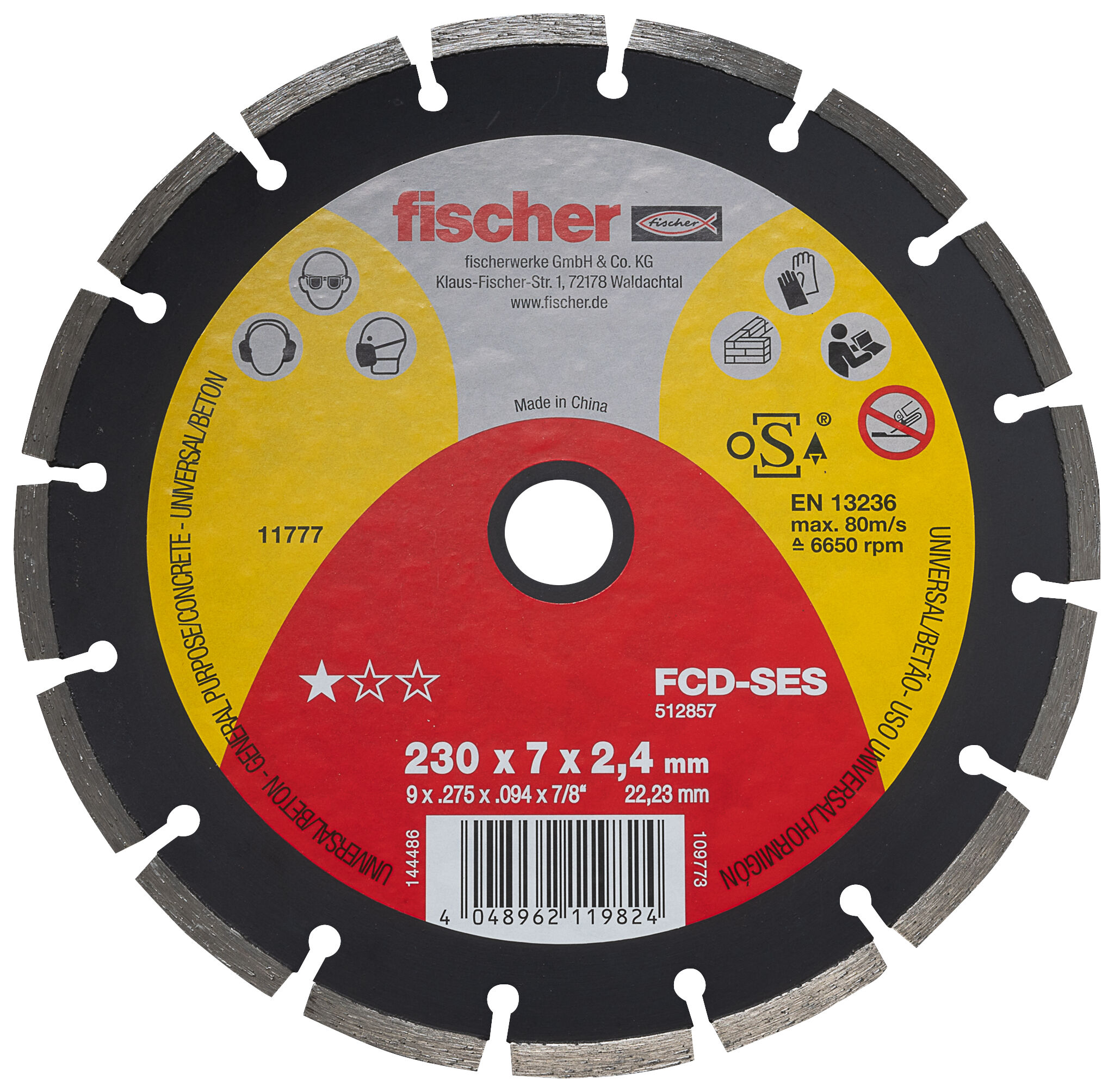 fischer cutting disc FCD-SES 230 x 2.4 x 22.23 diamond